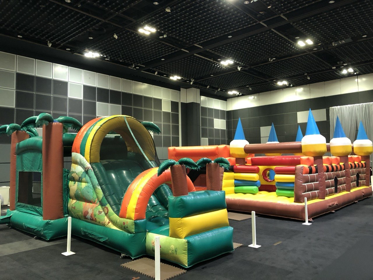 Full indoor carnival with multiple inflatables