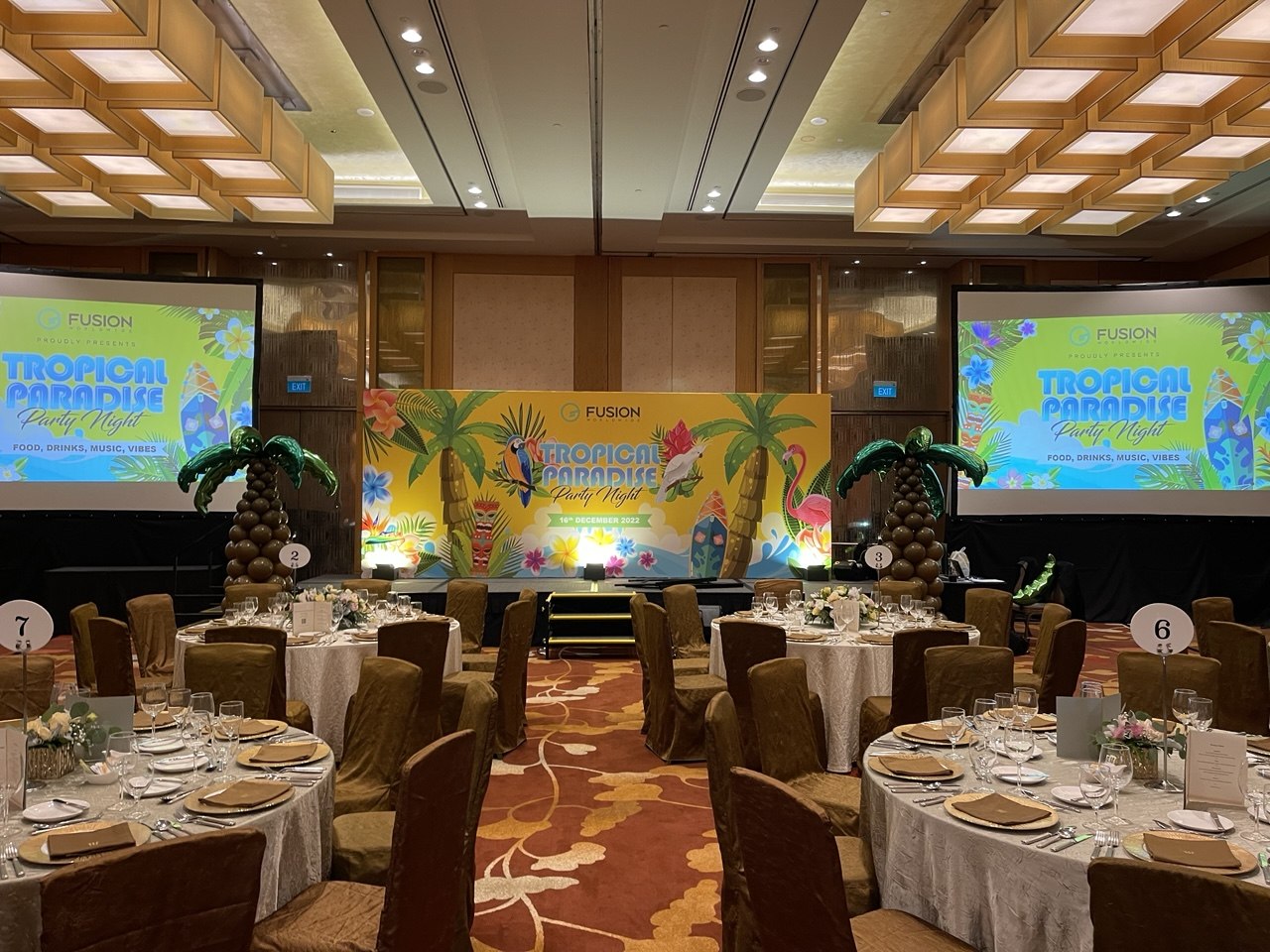 Corporate Dinner and Dance stage styling
