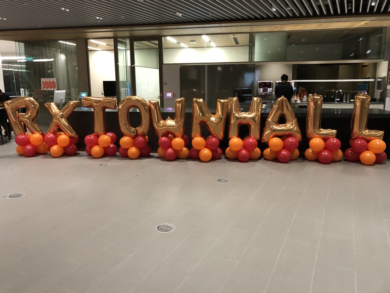Balloon installation for a corporate town hall