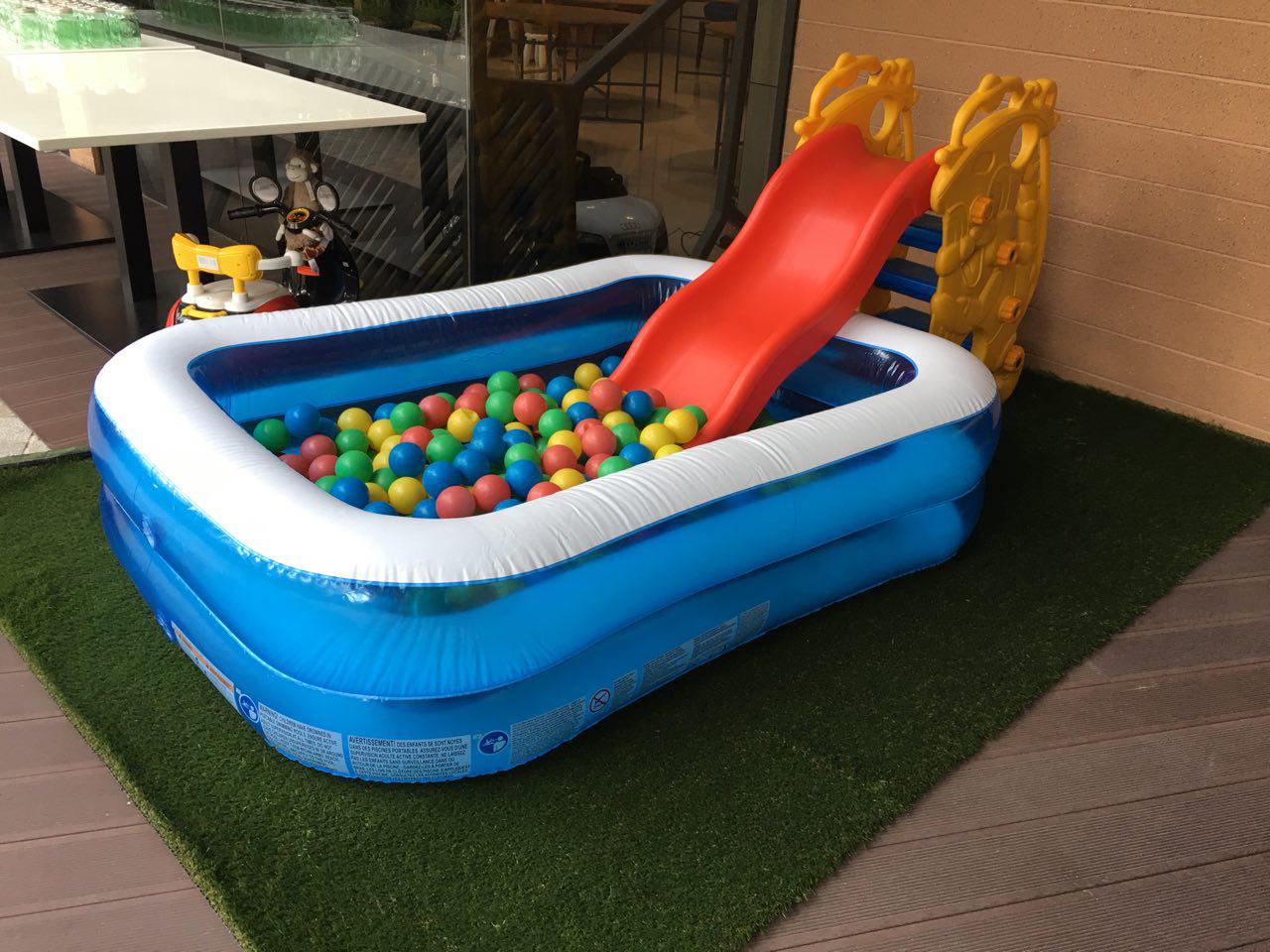 Classic inflatable ball pit with slide by BounceParkSG