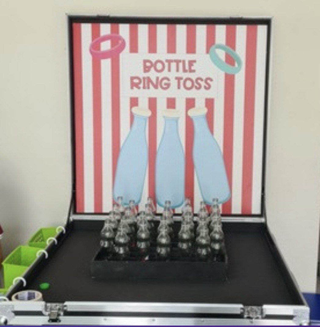 Bottle Ring Toss carnival game by BounceParkSG