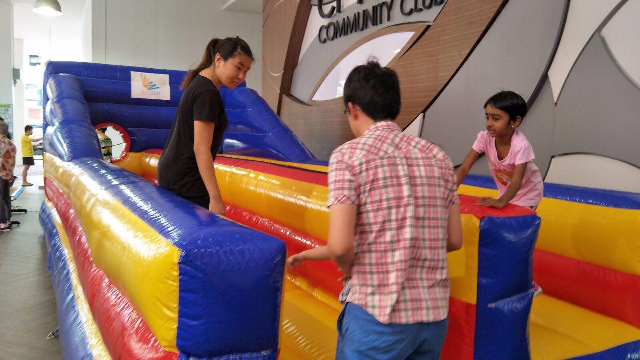 Bungee Run inflatable game by BounceParkSG
