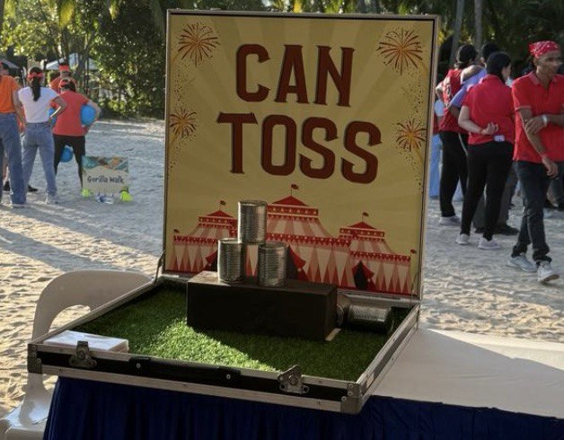 Can Toss carnival game by BounceParkSG