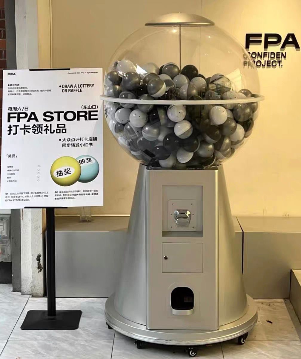 Giant capsule toy machine by BounceParkSG