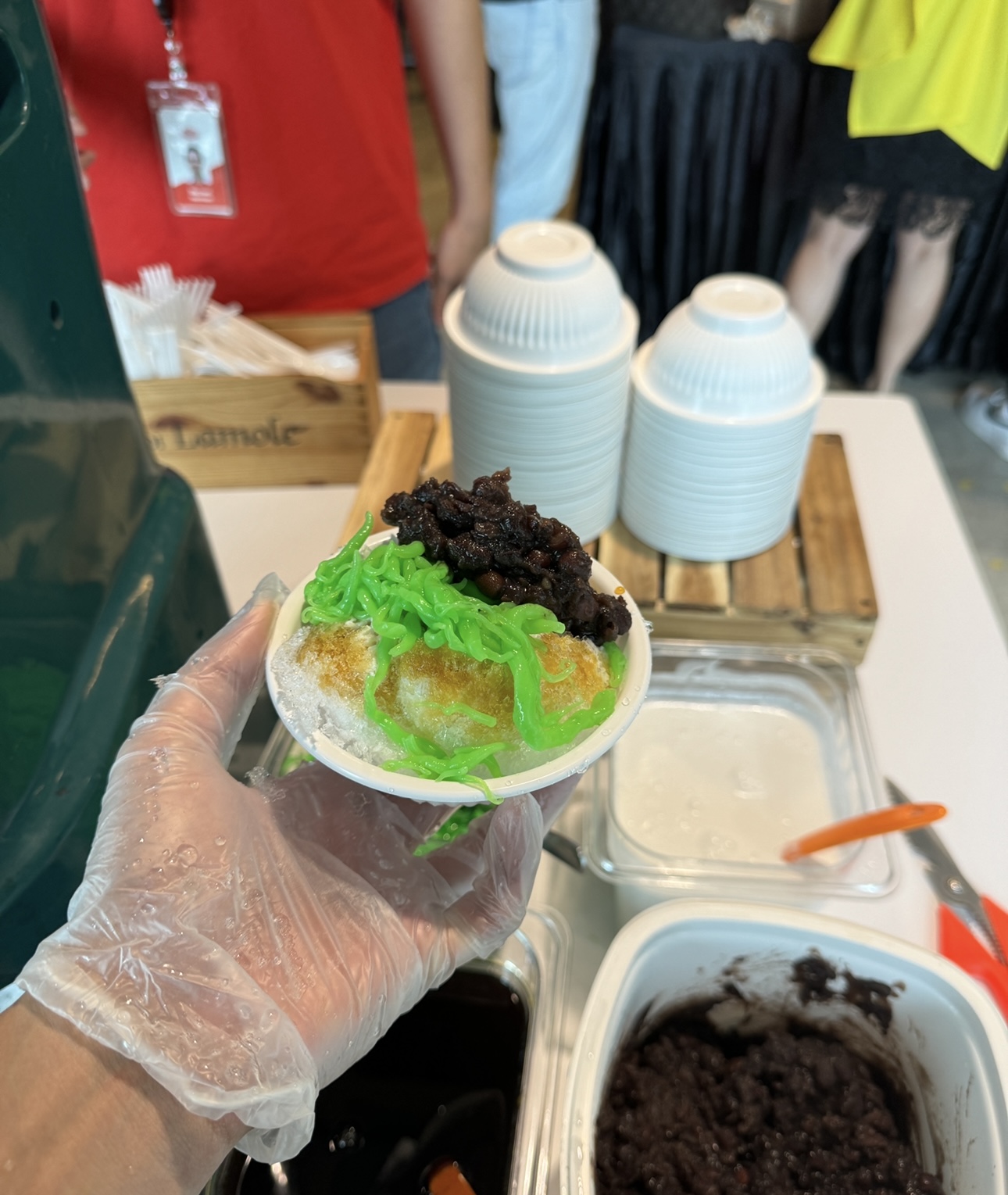 Iced chendol live station at a BounceParkSG event