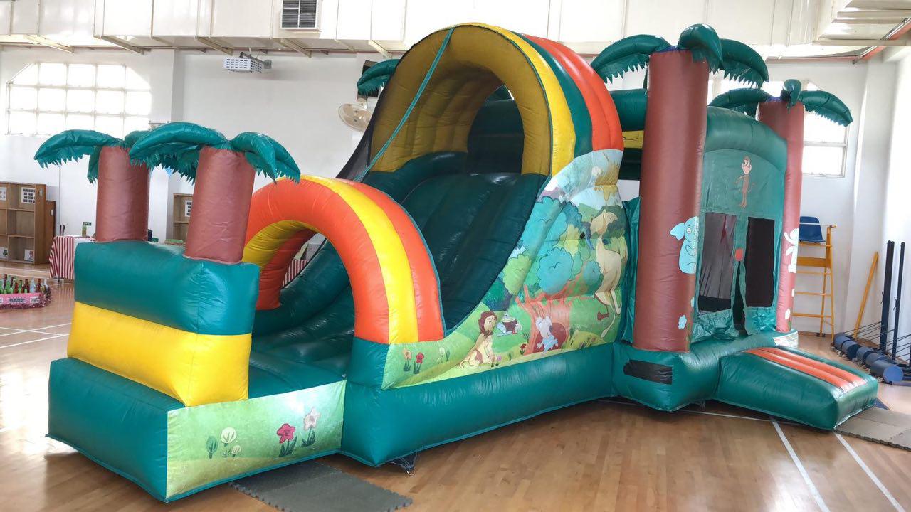 Jungle Safari bouncy castle with slide by BounceParkSG