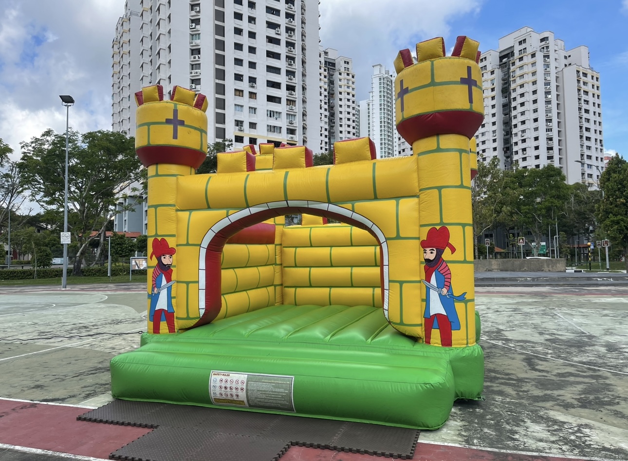 Knight themed bouncy castle by BounceParkSG