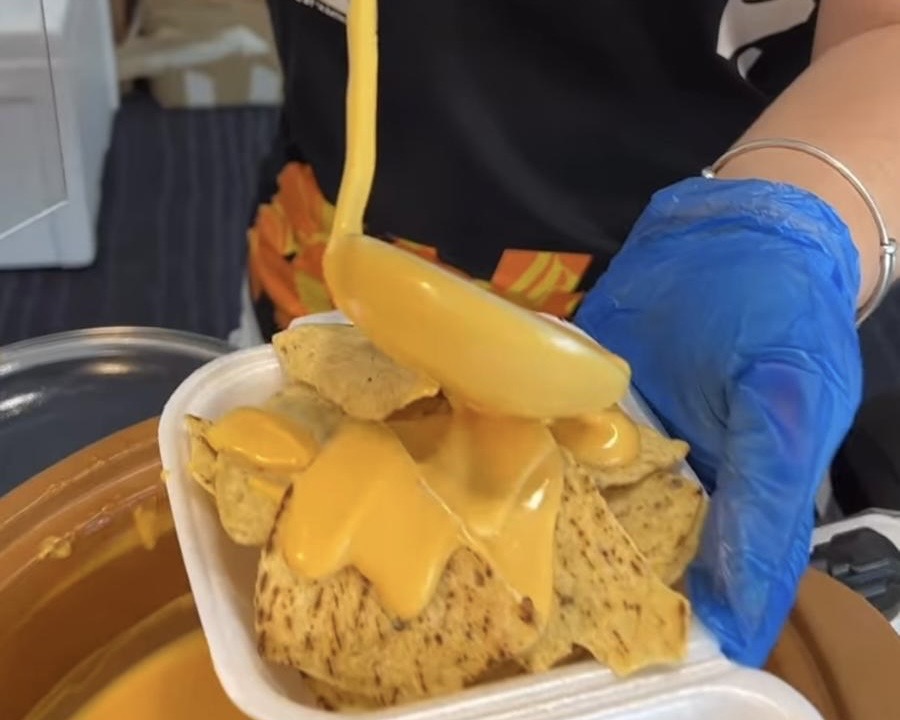 Nachos and cheese live station at a BounceParkSG event