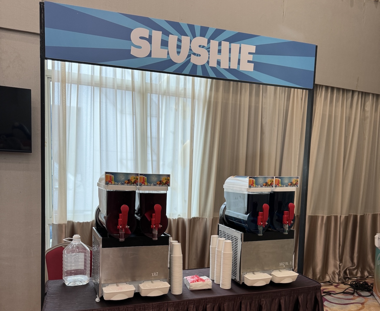 Slushie live station at a BounceParkSG event
