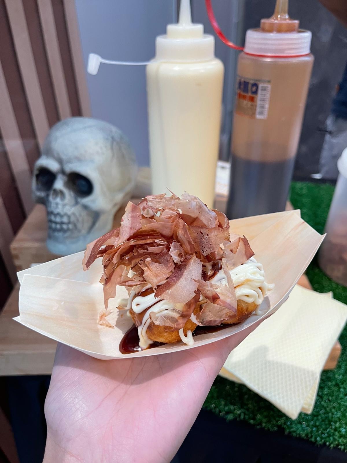 Takoyaki live station at a BounceParkSG event
