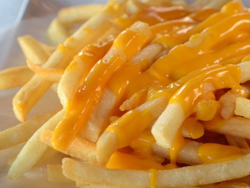 Cheese fries at a BounceParkSG event